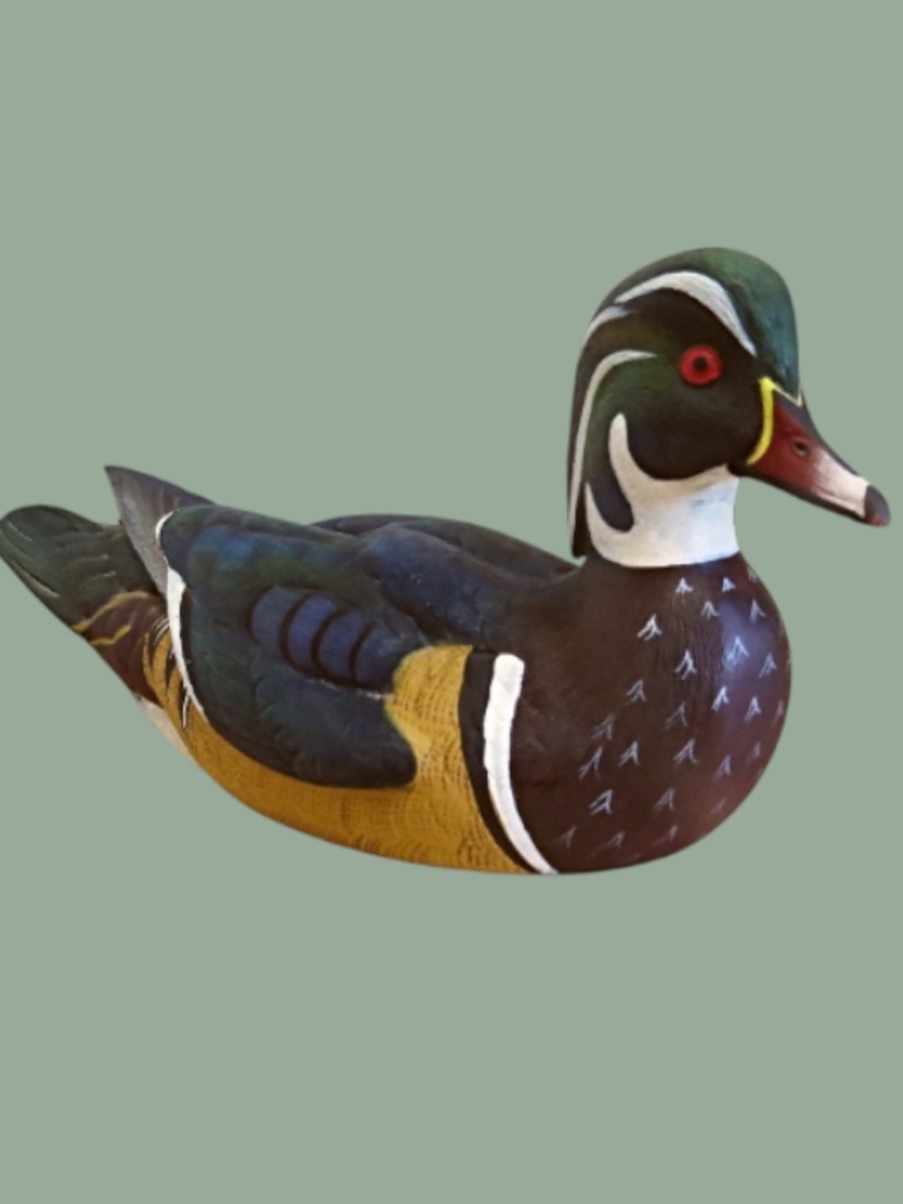 Large 15 Inch DUCKS UNLIMITED Carving of Duck